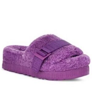 UGG Plush Purple Comfort Slides